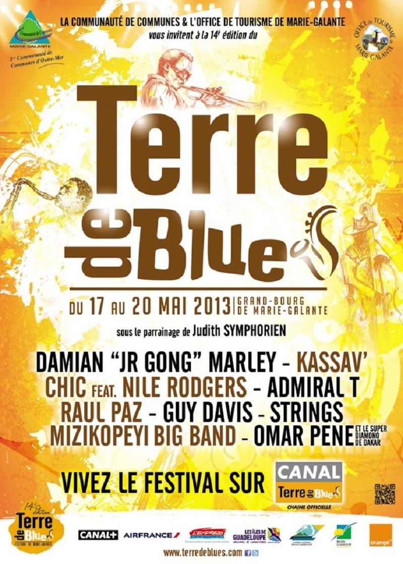Flyers 14 ème Festival Terre de Blues 2013 de Marie Galante